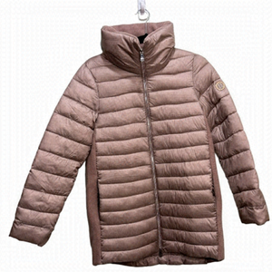 BERNARDO Rose Gold Puffer Coat with Knit Sides Size S